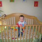 See! I can stand in my crib. See! I can stand in my crib.