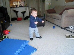 Ryan tries out his new shoes