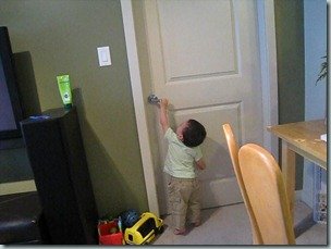 Ryan learns very quickly how to open a door