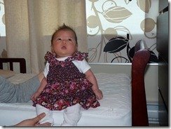 Madeline in her first dress