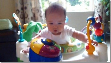 First time in the exersaucer