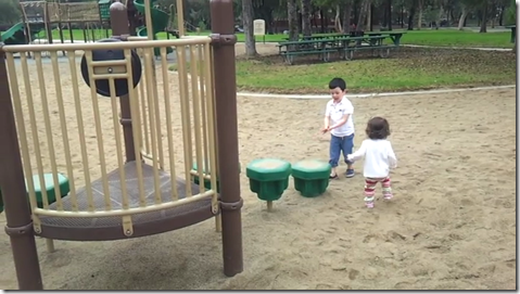 Ryan and Madeline at the playground